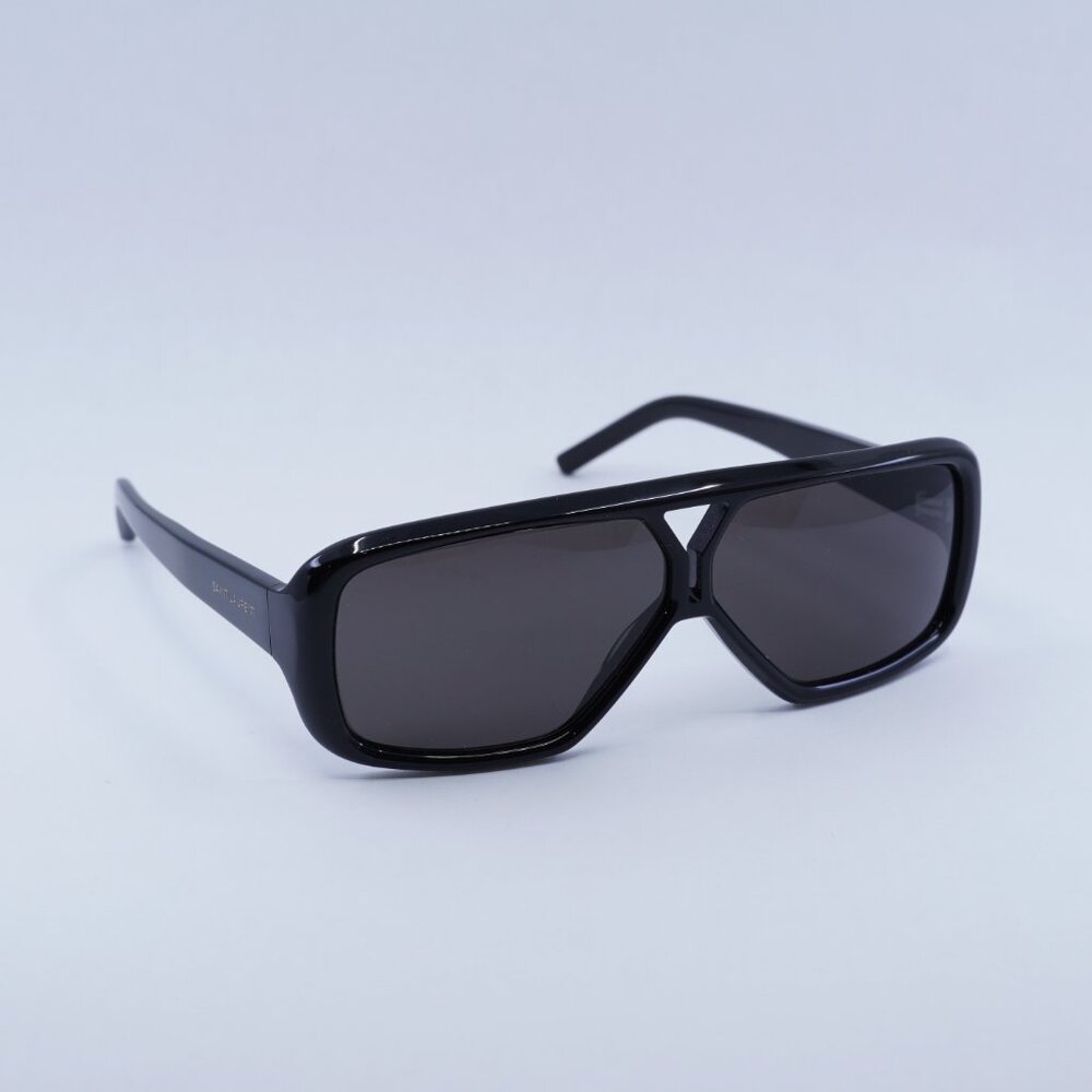 Saint Laurent SL569Y 001 Sunglasses Black Aviator Frame, Grey Lenses - Picture 5 of 12